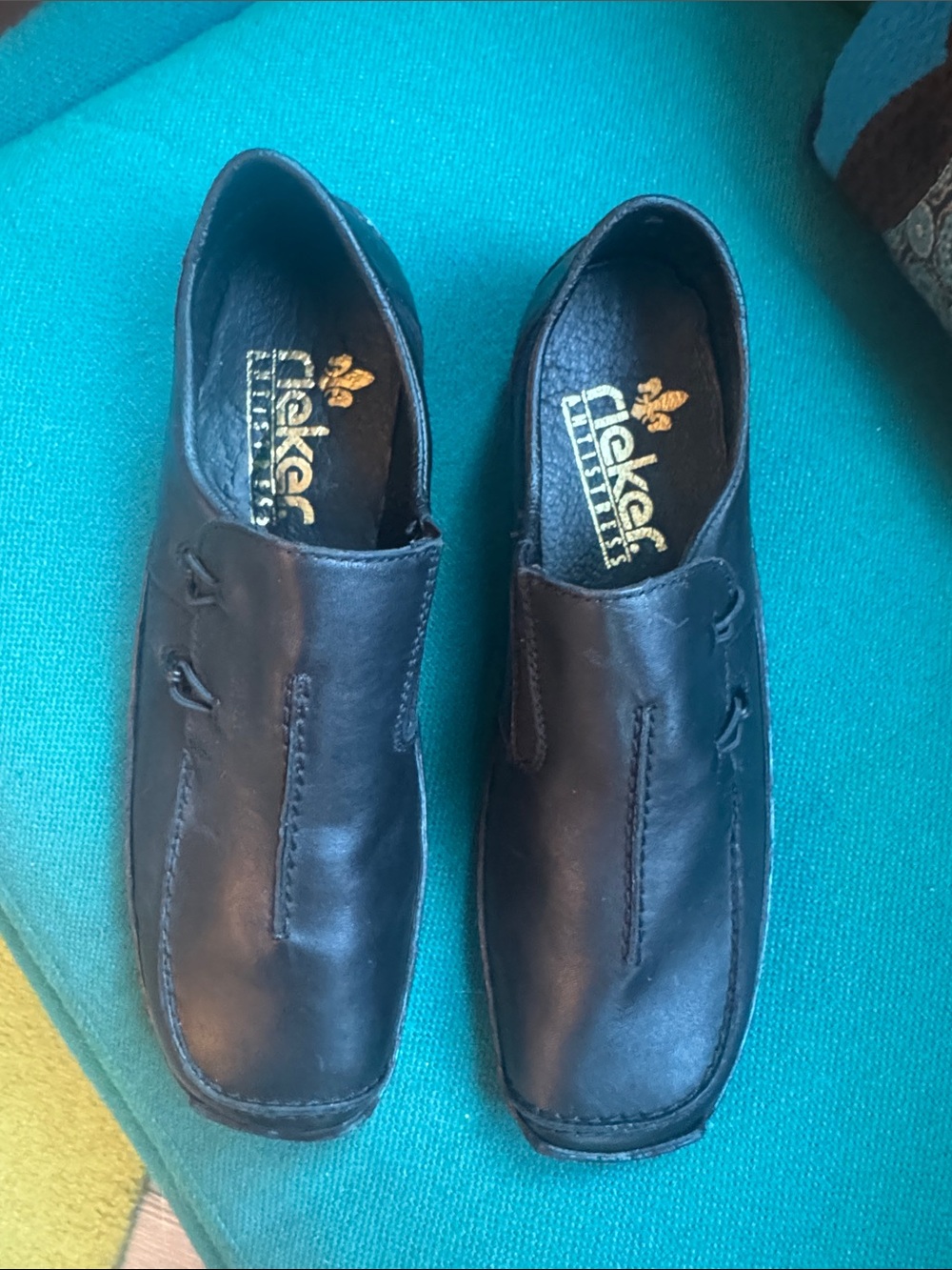 Rieker Black Men's Slip-On Loafers